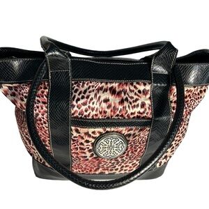 Trveviso Large Leopard Print Tote Bag